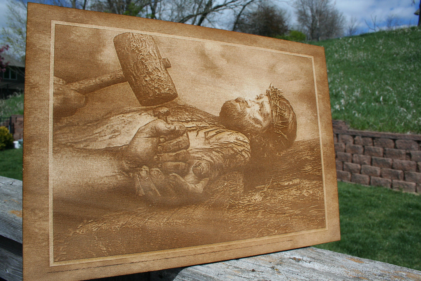 Jesus Nailed to the Cross - Jesus Crucified - Christian Home Decor - Christian Wall Art -Jesus Christ is Lord - Jesus Saves