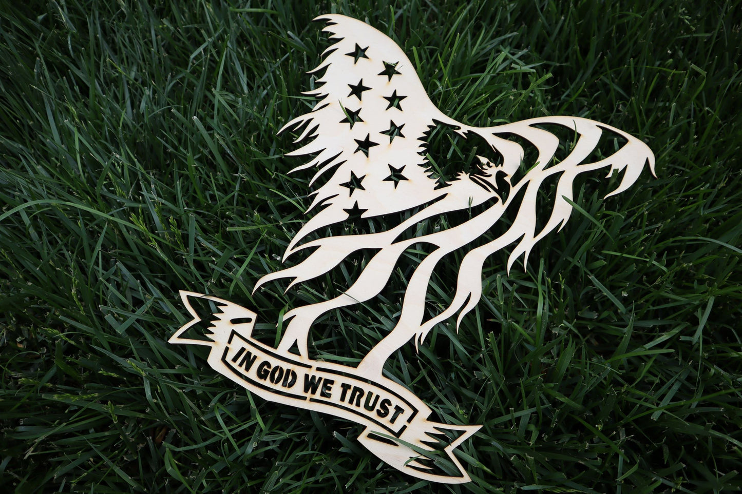 In God We Trust Eagle Wall Art / Wall Decor (Independence Day Gift)