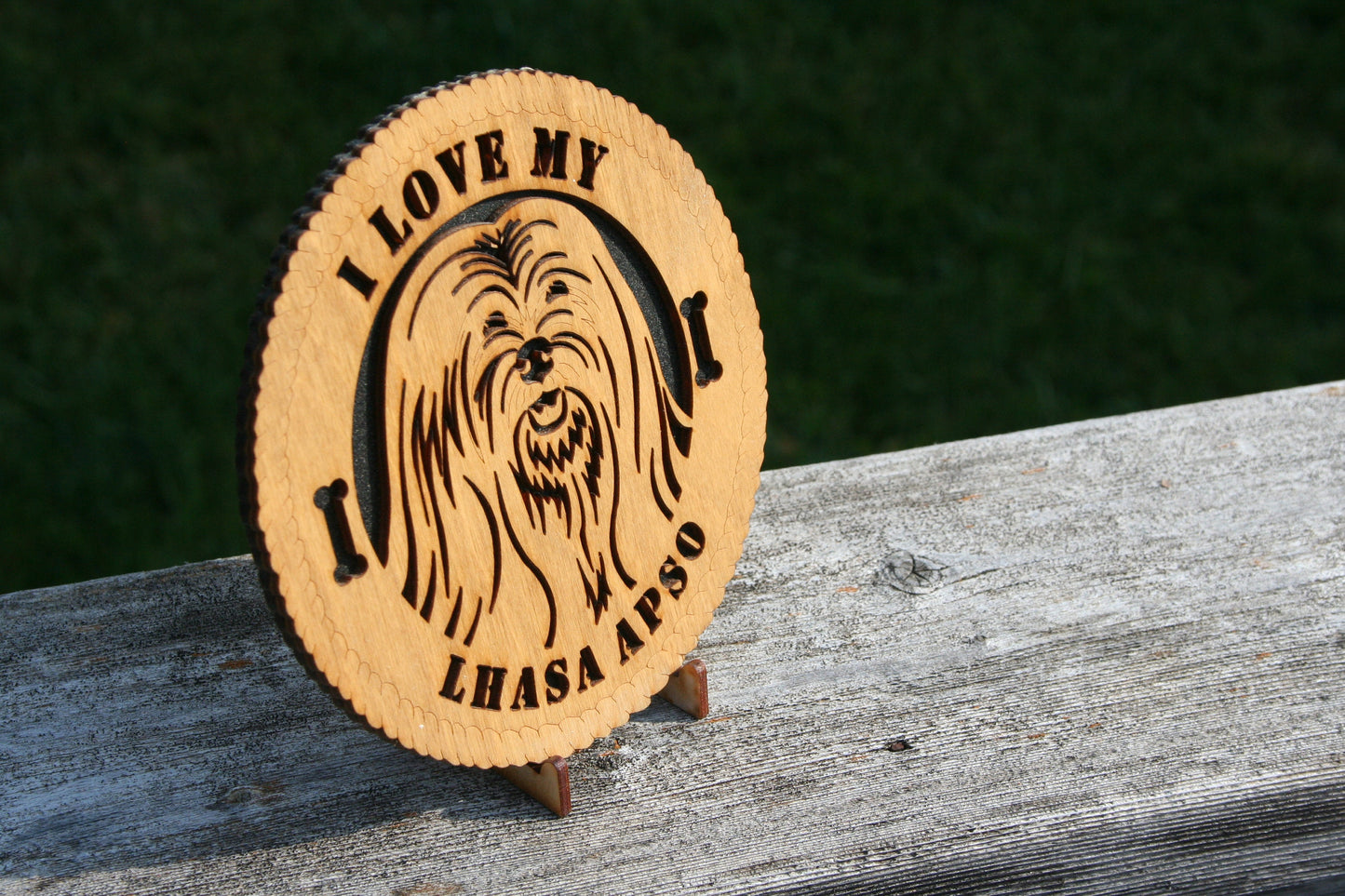I Love My Lhasa Apso Dog Plaque, Dog Lover, Dog Home Decor, Dog Wall Art, Dog Desk Art, Lhasa Apso Dog Lovers, Small Dog Sign