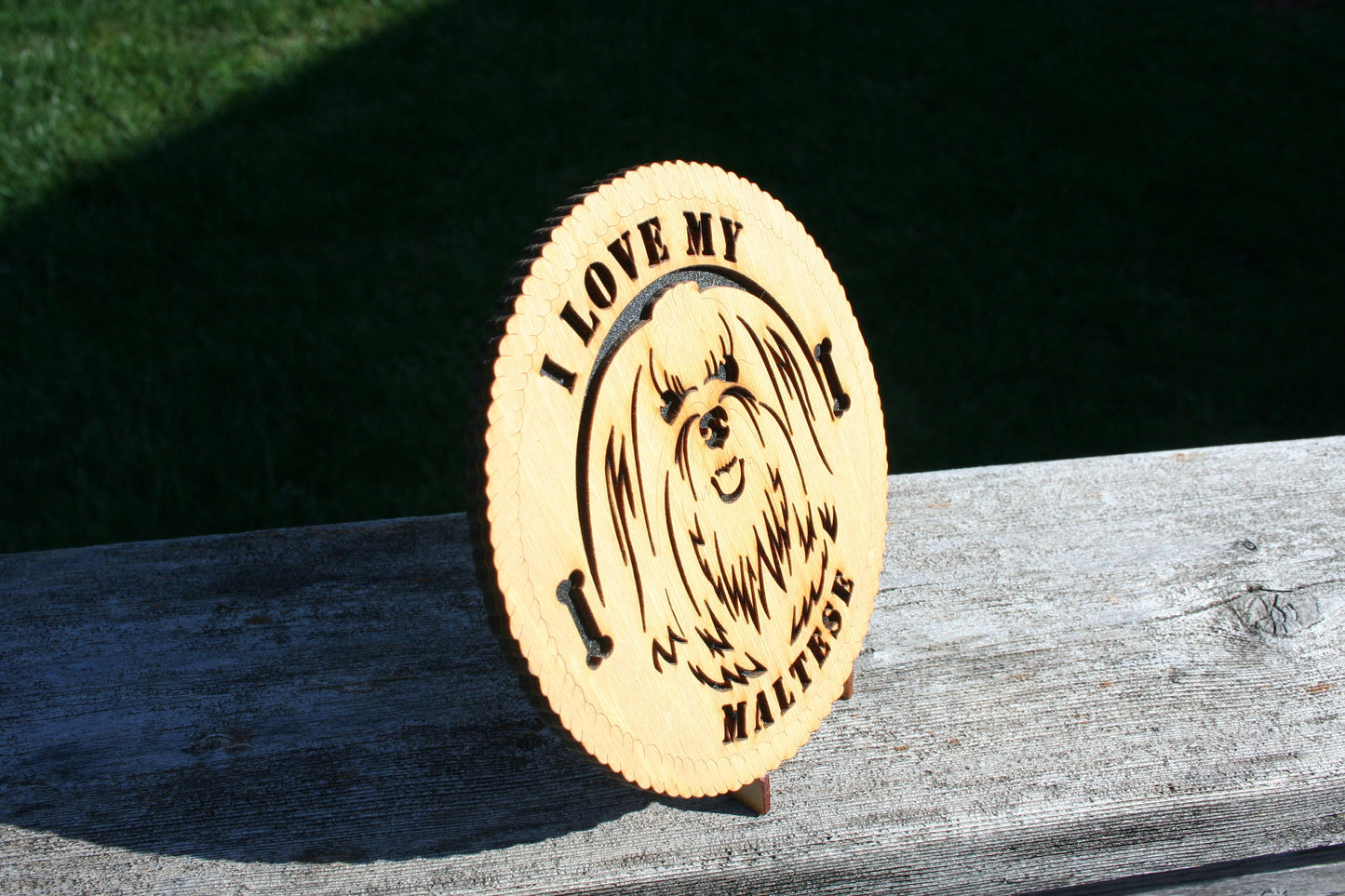 I Love My Maltese Dog Plaque, Maltese Gift, Maltese Dog Sign, Maltese Wall Art, Maltese Home Decor, Maltese Shelf Decoration, Maltese Lover