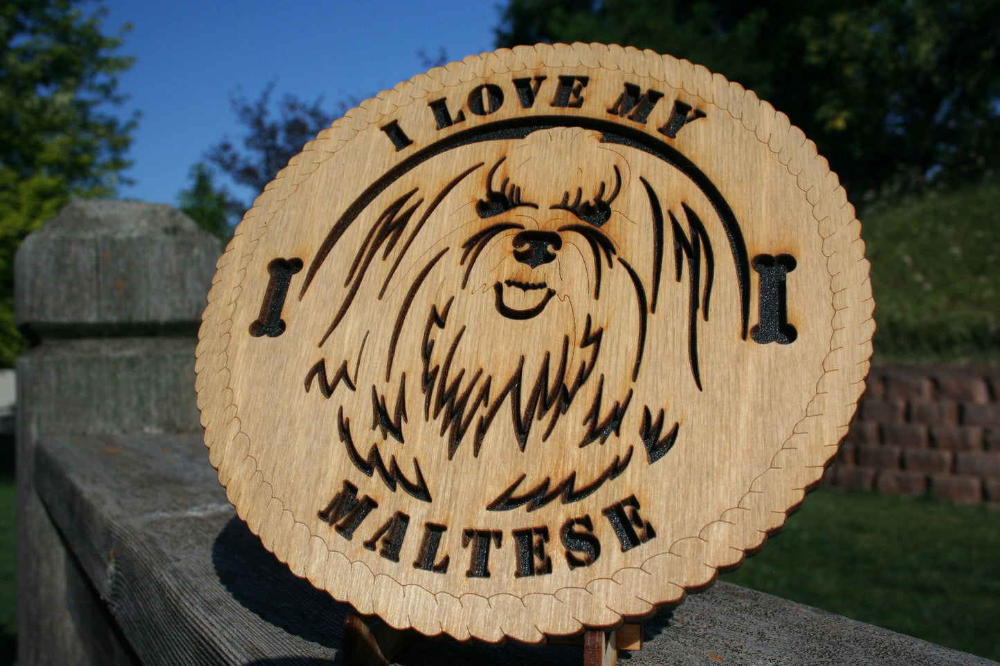 I Love My Maltese Dog Plaque, Maltese Gift, Maltese Dog Sign, Maltese Wall Art, Maltese Home Decor, Maltese Shelf Decoration, Maltese Lover