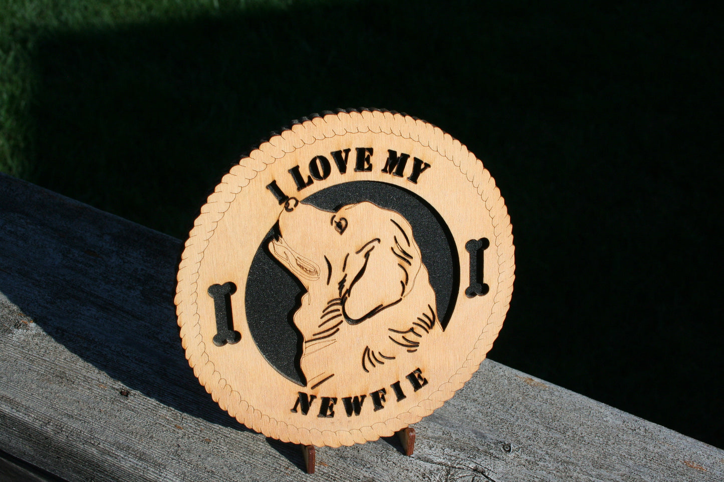 I Love My Newfie Dog Plaque, Newfoundland Dog, Newfie Dog Gift/Sign, Newfie Wall Art, Newfie Home Decor, Newfie Decoration, Newfie Lover