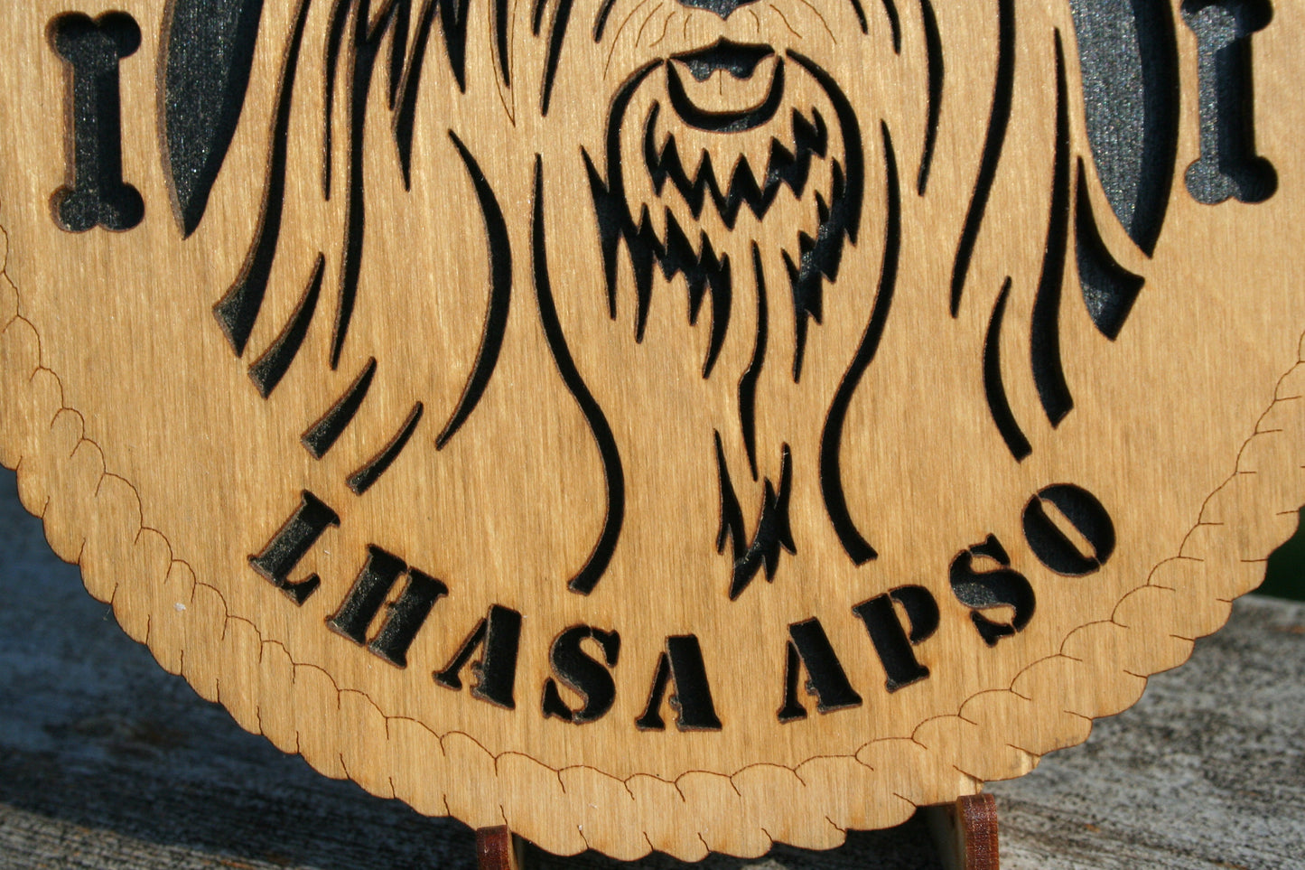 I Love My Lhasa Apso Dog Plaque, Dog Lover, Dog Home Decor, Dog Wall Art, Dog Desk Art, Lhasa Apso Dog Lovers, Small Dog Sign