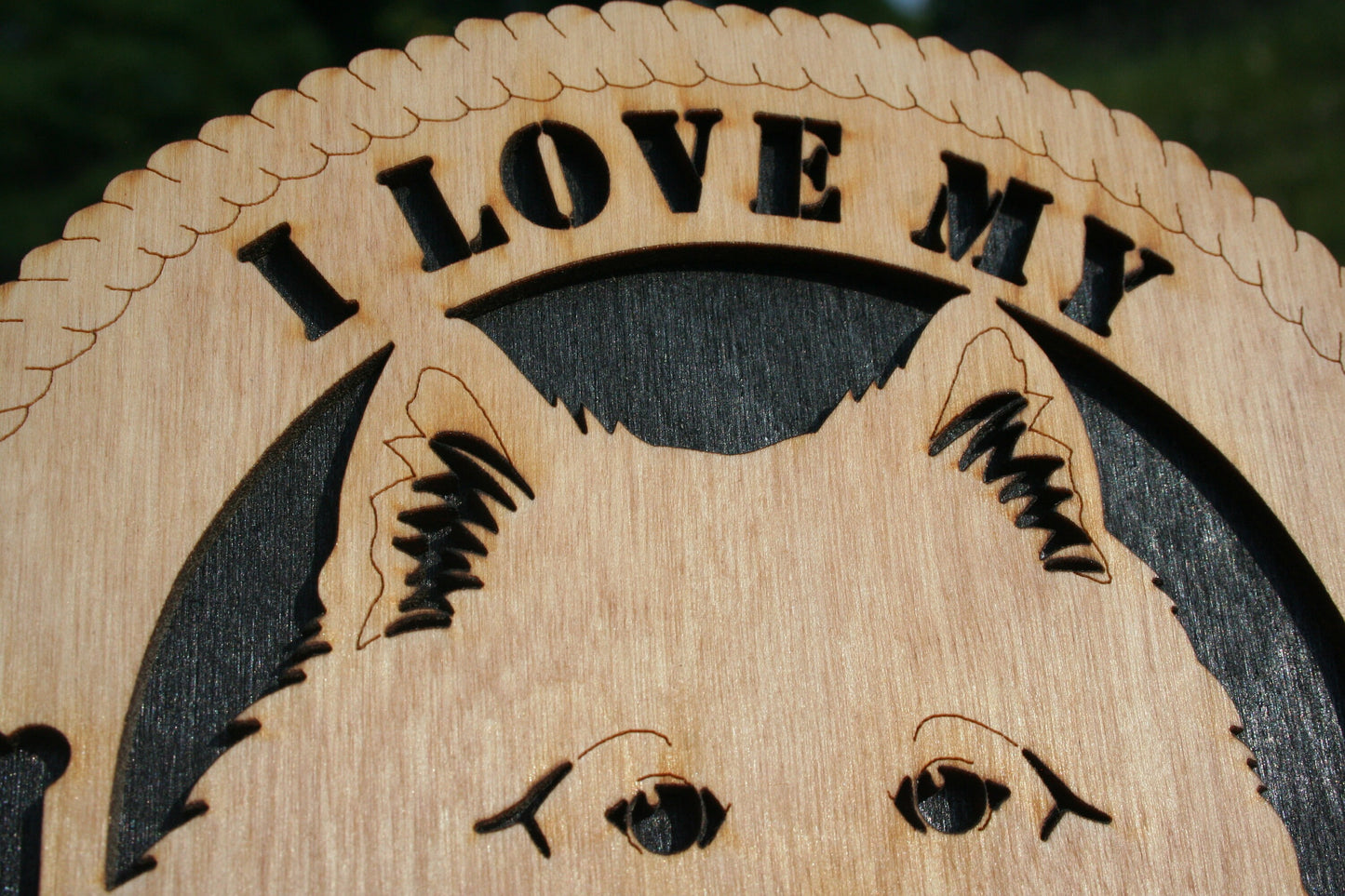 I Love My Keeshond Dog Plaque, Keeshond Gift, Keeshond Sign, Keeshond Wall Art, Keeshond Home Decor, Keeshond Shelf Decoration