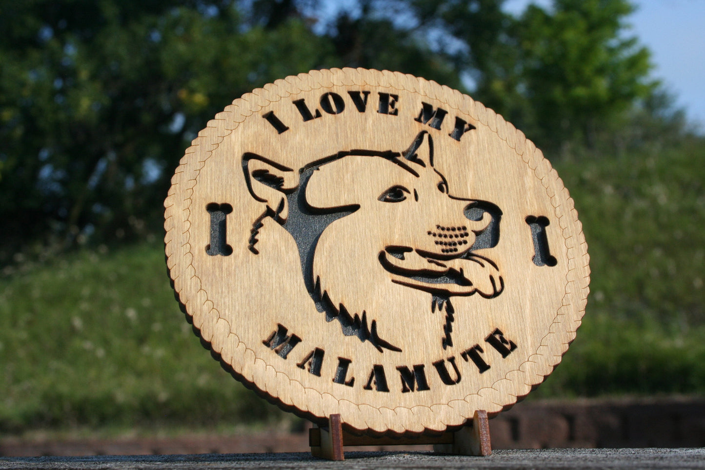 I Love My Malamute Dog Plaque, Malamute Dog Sign, Malamute Dog Lover, Malamute Home Decor, Malamute Wall Art, Malamute Dog Gift