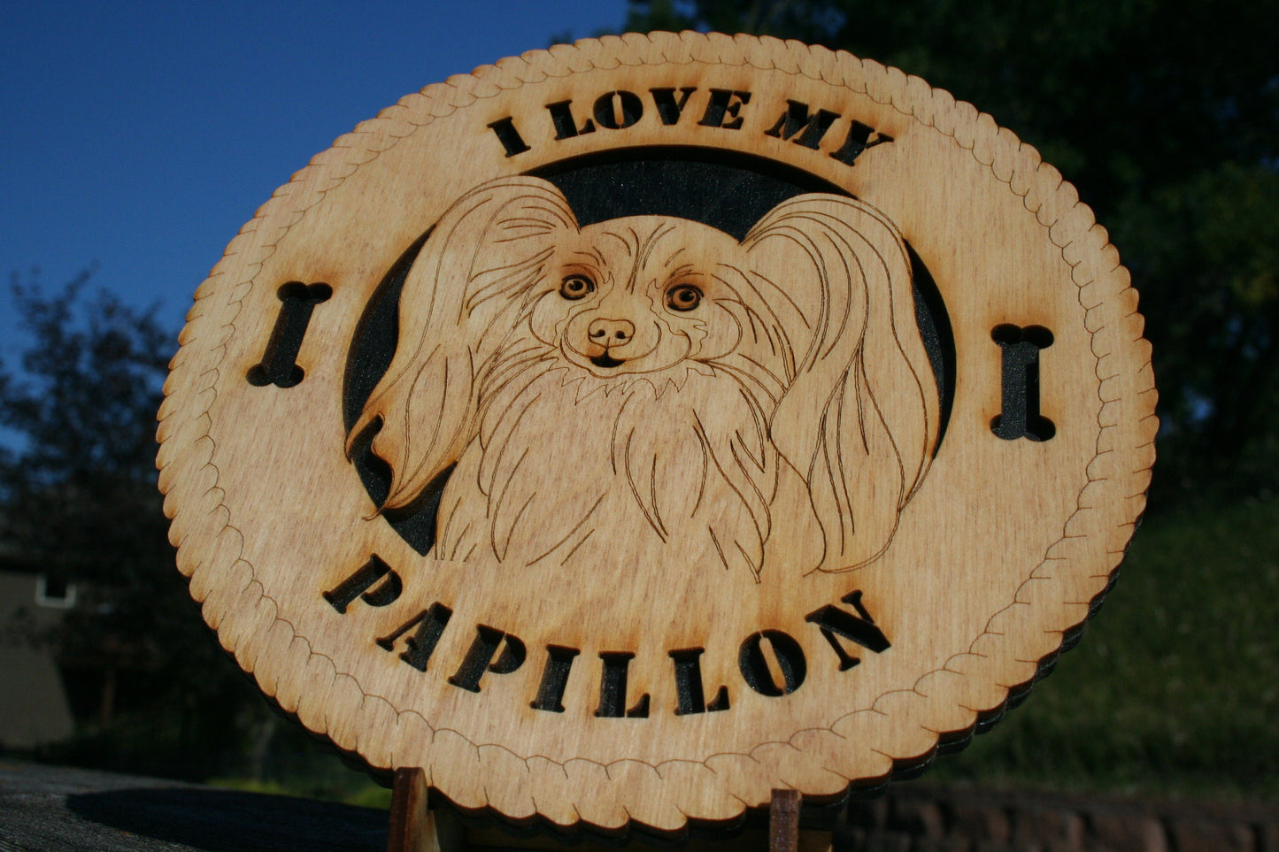 I Love My Papillon Dog Plaque, Papillon Gift, Papillon Dog Sign, Papillon Wall Art, Papillon Home Decor, Papillon Decoration, Papillon Lover