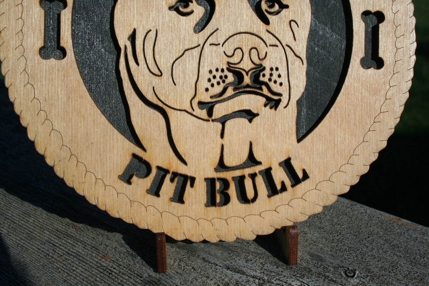 I Love My Pit Bull Dog Plaque, Pit Bull Dog, Pit Bull Dog Gift/Sign, Pit Bull Wall Art, Pit Bull Home Decor, Pit Bull Decoration