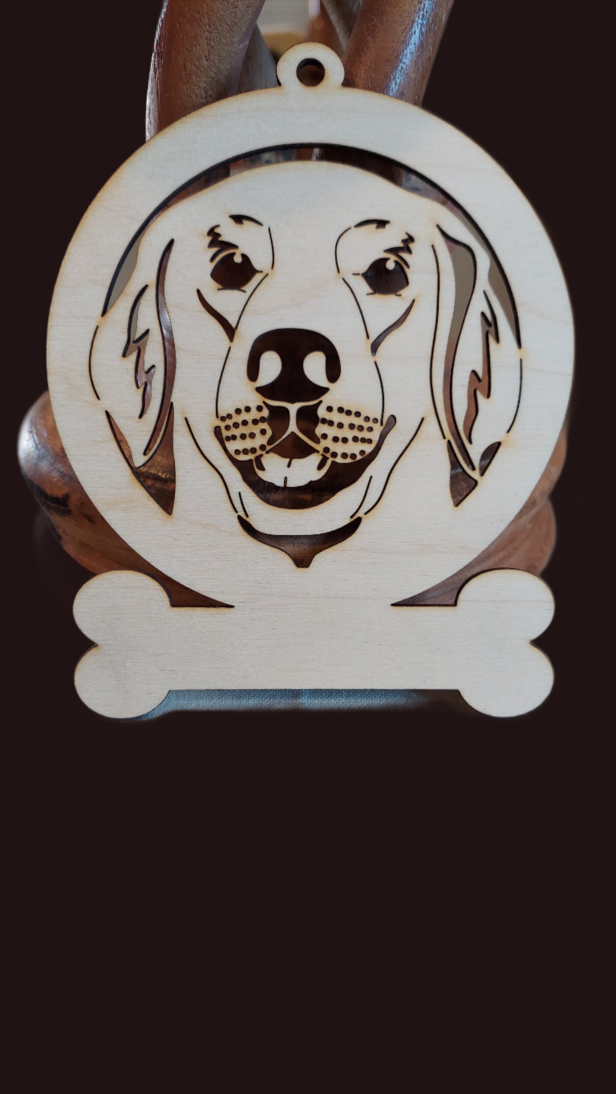 Golden Retriever Ornament Customizable Name and Resizable
