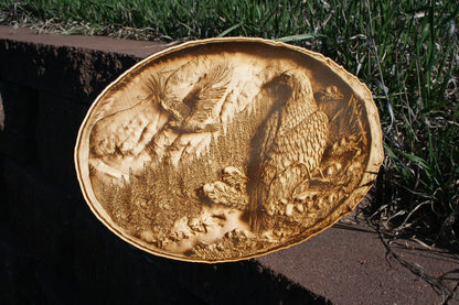 The Eagle and the Mountains - Laser Engraved Wall Decoration / Wall Art - 23 Skidoo Laser Gifts