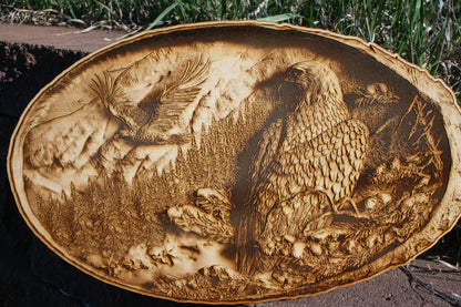 The Eagle and the Mountains - Laser Engraved Wall Decoration / Wall Art - 23 Skidoo Laser Gifts