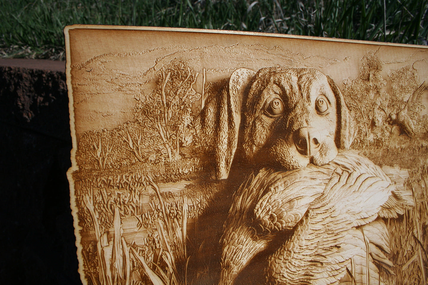 Dog, duck and hunting! The perfect day! Laser Engraved Wall Decoration / Art - 23 Skidoo Laser Gifts