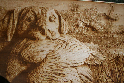 Dog, duck and hunting! The perfect day! Laser Engraved Wall Decoration / Art - 23 Skidoo Laser Gifts