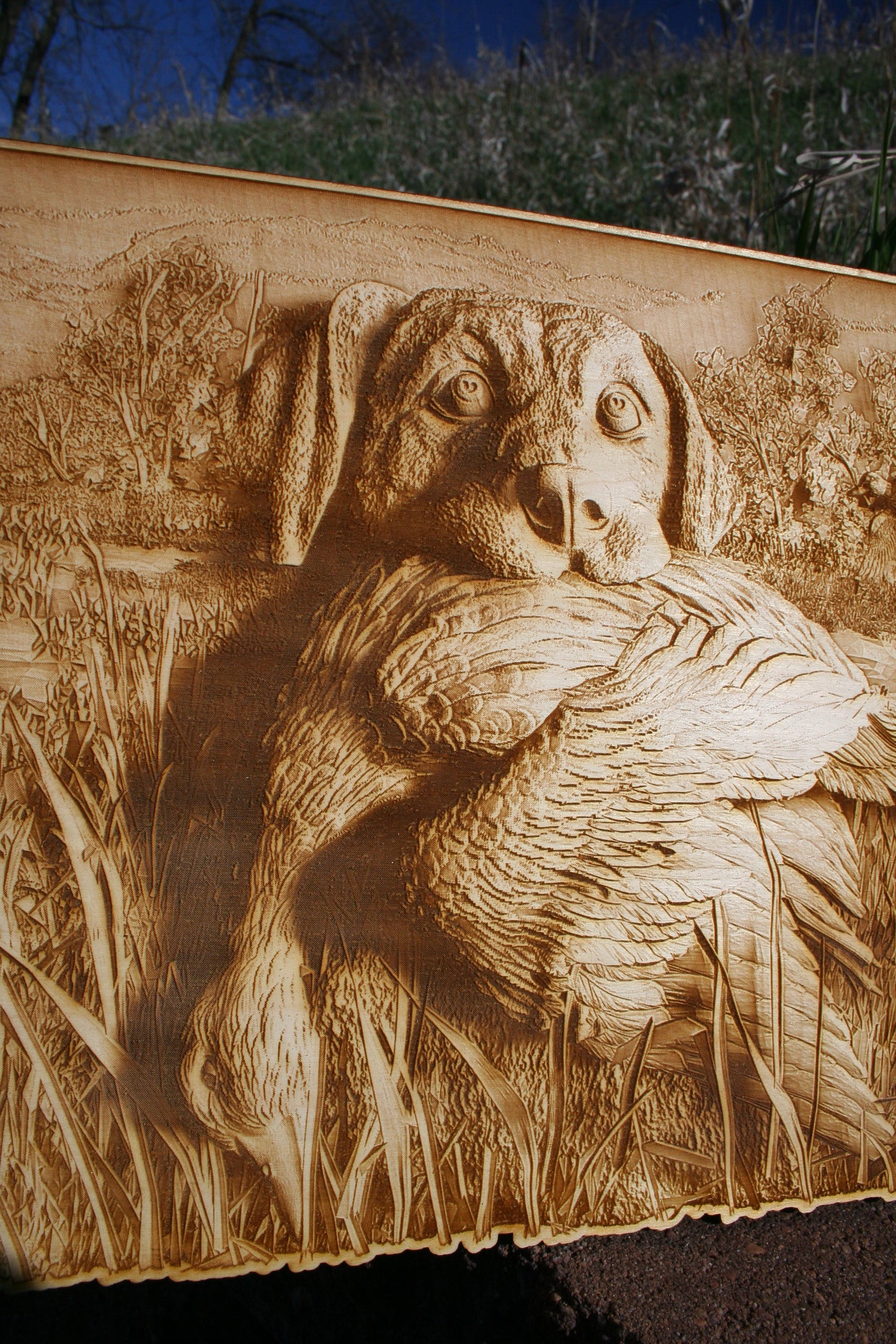 Dog, duck and hunting! The perfect day! Laser Engraved Wall Decoration / Art - 23 Skidoo Laser Gifts