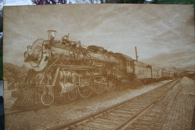 Steam Locomotive - Laser Engraved Wall Art / Wall Decoration - 23 Skidoo Laser Gifts