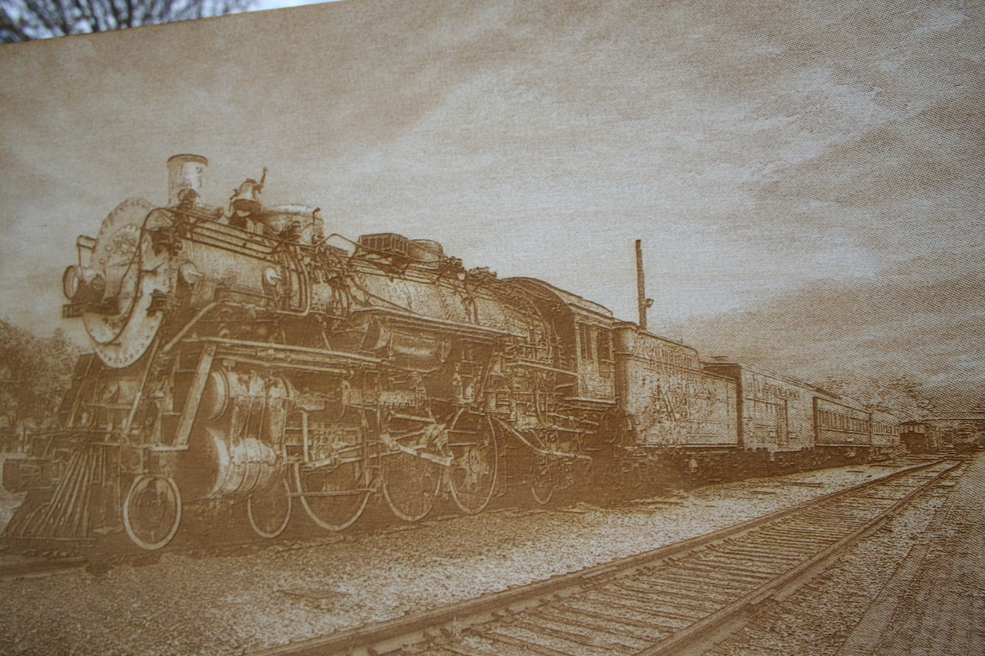 Steam Locomotive - Laser Engraved Wall Art / Wall Decoration - 23 Skidoo Laser Gifts