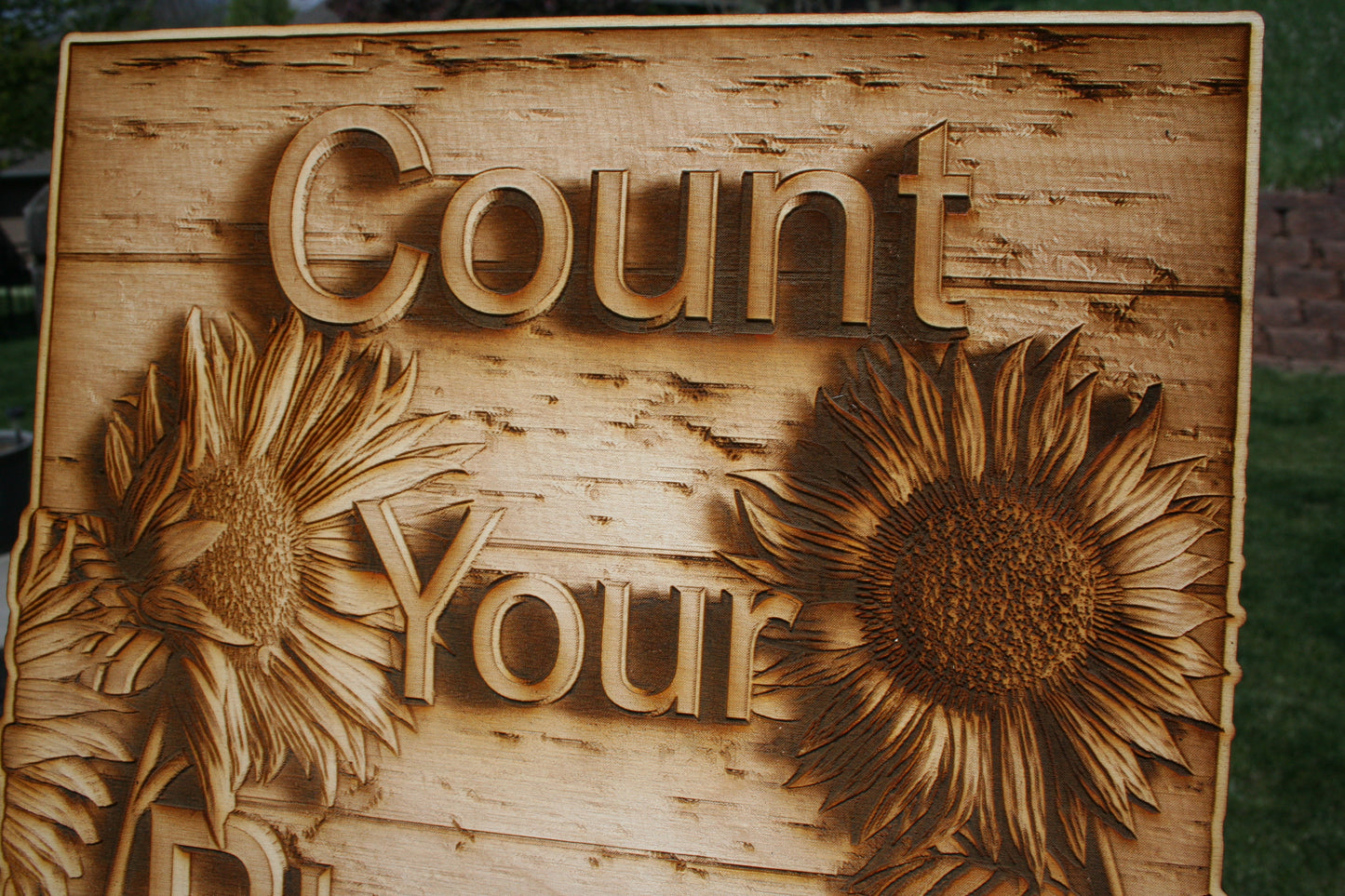 Count Your Blessings! - Laser Engraved Wall Decor / Wall Art - 23 Skidoo Laser Gifts