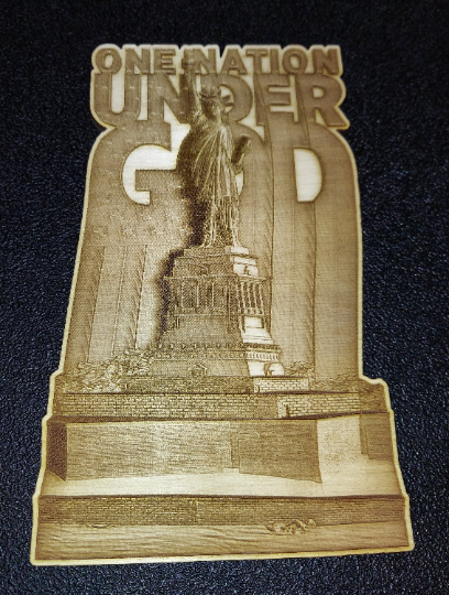 One Nation Under God - Laser Engraved Art - 23 Skidoo Laser Gifts