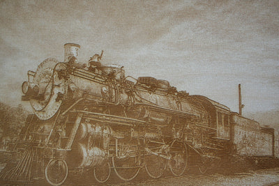 Big Steam Locomotive Wall Art, Train Gift, Railroad Decor, Train Home Decor, Steam Locomotive Art, Age of Trains, Wood Train Plaque