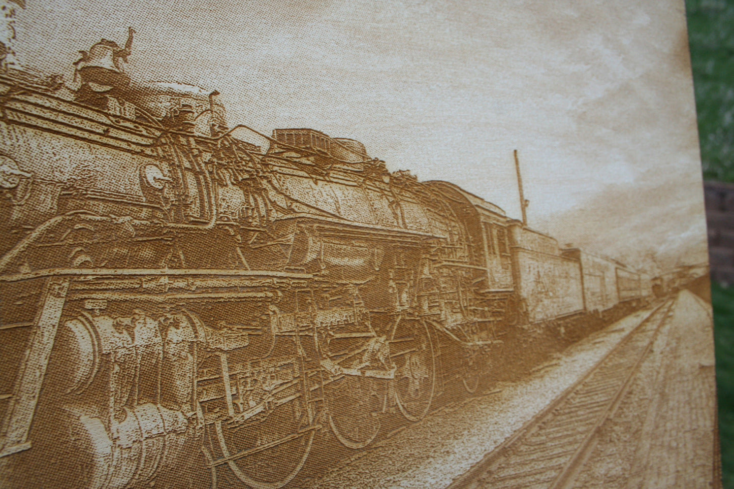 Big Steam Locomotive Wall Art, Train Gift, Railroad Decor, Train Home Decor, Steam Locomotive Art, Age of Trains, Wood Train Plaque