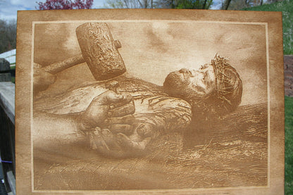 Jesus Nailed to the Cross - Jesus Crucified - Christian Home Decor - Christian Wall Art -Jesus Christ is Lord - Jesus Saves