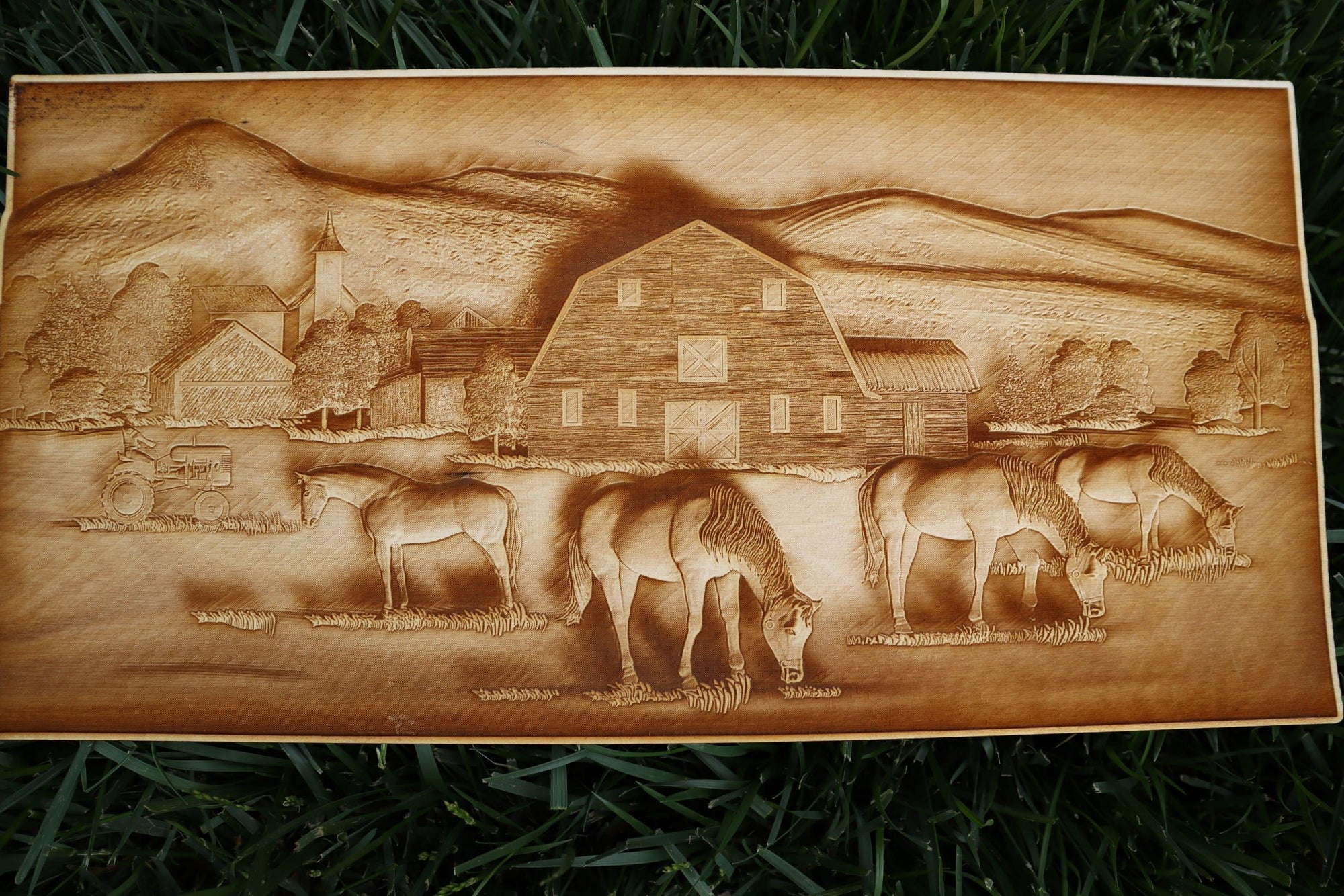 Farmhouse in the Country - Laser Engraved Wall Decor / Wall Art