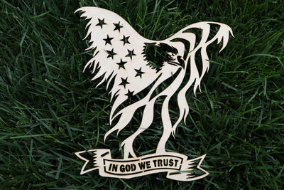 In God We Trust Eagle Wall Art / Wall Decor (Independence Day Gift)