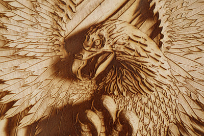 Patriotic American Flag With Eagle - Laser Engraved Wall Decor / Wall Art (Awesome Independence Day Gift/4th of July)