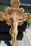 Greek Style Ornate Cross with Jesus - Laser Engraved Wall Art/Wall Decor