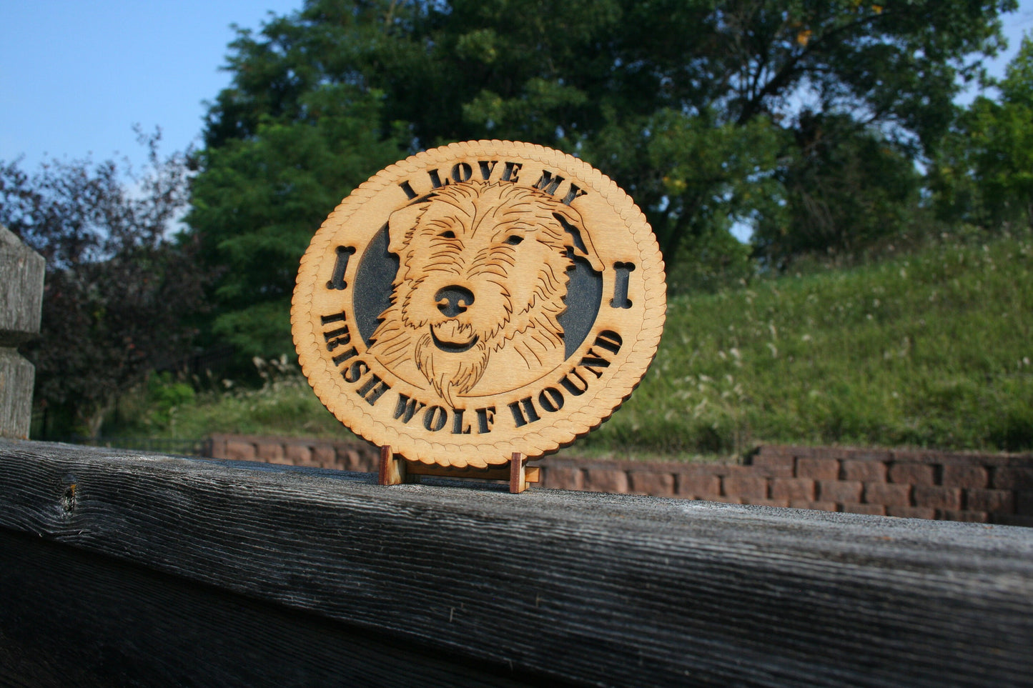 I Love My Irish Wolf Hound Plaque - Irish Wolf Hound Gift - Dog Lover - Irish Wolf Hound Art - Irish Wolf Hound Home Decor