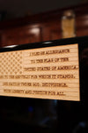 USA Pledge of Allegiance Refrigerator Magnet (Ships Free) - Laser Engraved Baltic Birch