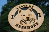 I Love My Keeshond Dog Plaque, Keeshond Gift, Keeshond Sign, Keeshond Wall Art, Keeshond Home Decor, Keeshond Shelf Decoration