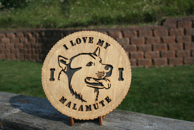 I Love My Malamute Dog Plaque, Malamute Dog Sign, Malamute Dog Lover, Malamute Home Decor, Malamute Wall Art, Malamute Dog Gift