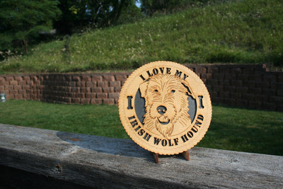 I Love My Irish Wolf Hound Plaque - Irish Wolf Hound Gift - Dog Lover - Irish Wolf Hound Art - Irish Wolf Hound Home Decor