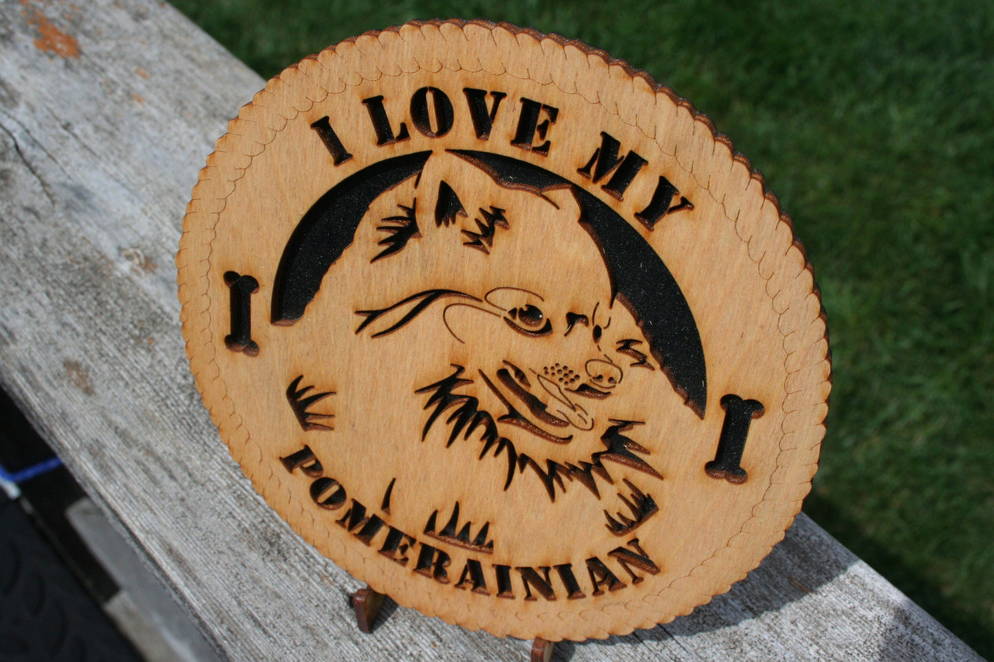 I Love My Pomerainian Dog Plaque, Pomerainian Home Decor, Pomerainian Wall Art, Pomerianian Christmas Gift, Dog Lover, Pomerainian Dog Sign