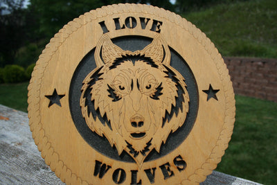 I Love Wolves Plaque, Wolf Art, Wolf Home Decor, Save the Wolves, Wolf Wall Art, Wolf Sign, Wolf Lover, Wolf Gift, Wolf Decoration