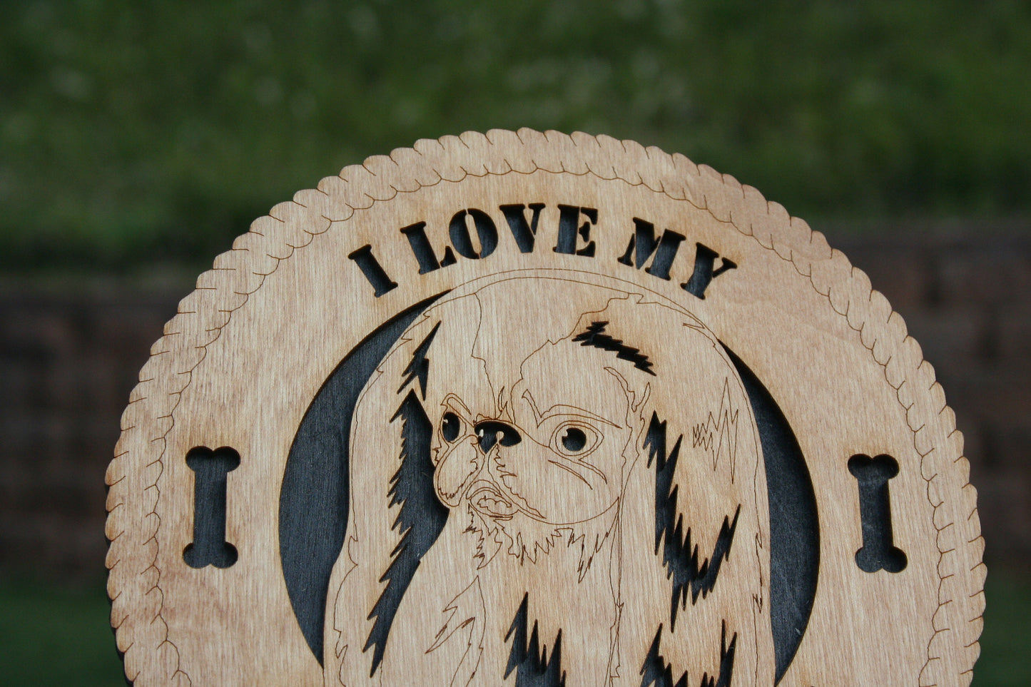 I Love My Japanese Chin Dog Plaque, Dog Sign, Dog Decor, Dog Home Decor, Dog Wall Art, Dog Desk Art, Japanese Chin Dog Gift, Mini Dog