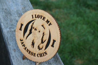 I Love My Japanese Chin Dog Plaque, Dog Sign, Dog Decor, Dog Home Decor, Dog Wall Art, Dog Desk Art, Japanese Chin Dog Gift, Mini Dog