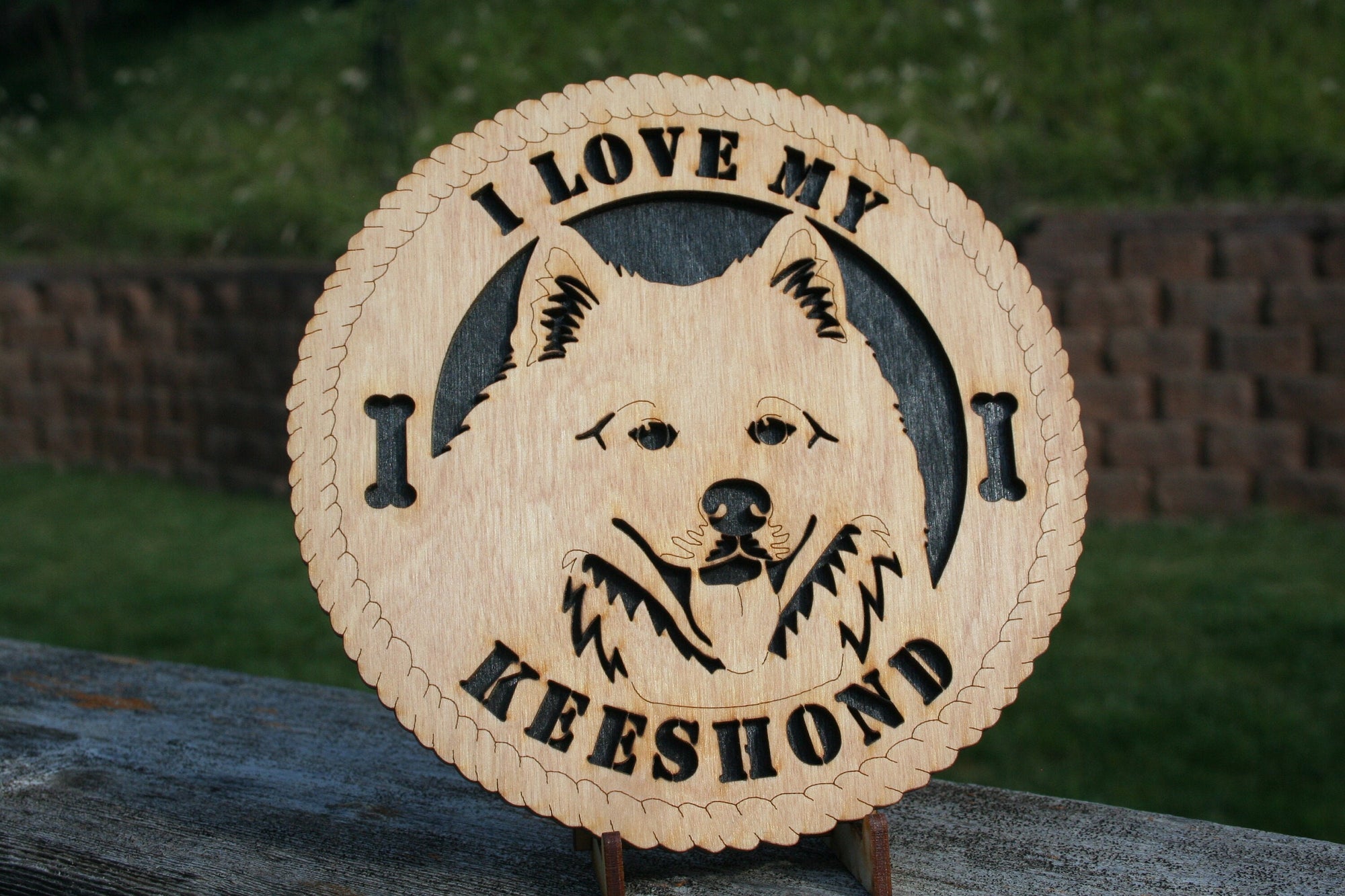 I Love My Keeshond Dog Plaque, Keeshond Gift, Keeshond Sign, Keeshond Wall Art, Keeshond Home Decor, Keeshond Shelf Decoration