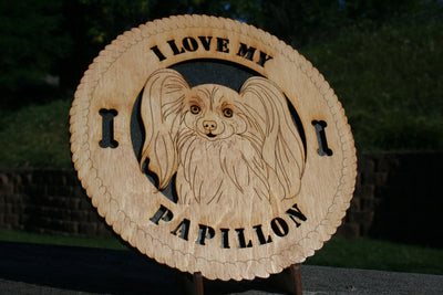 I Love My Papillon Dog Plaque, Papillon Gift, Papillon Dog Sign, Papillon Wall Art, Papillon Home Decor, Papillon Decoration, Papillon Lover