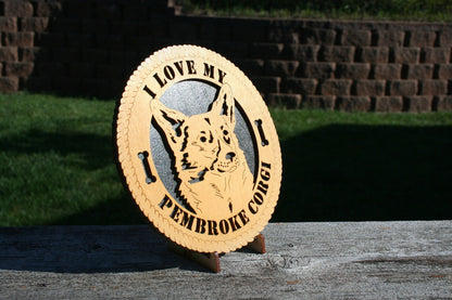 I Love My Pembroke Corgi Dog Plaque, Pembroke Corgi Dog, Pembroke Corgi Dog Gift/Sign, Pembroke Corgi Wall Art, Pembroke Corgi Lover
