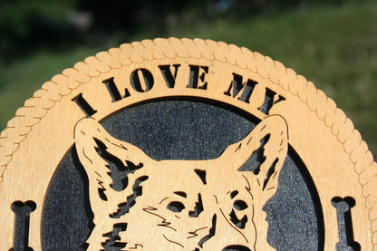 I Love My Pembroke Corgi Dog Plaque, Pembroke Corgi Dog, Pembroke Corgi Dog Gift/Sign, Pembroke Corgi Wall Art, Pembroke Corgi Lover
