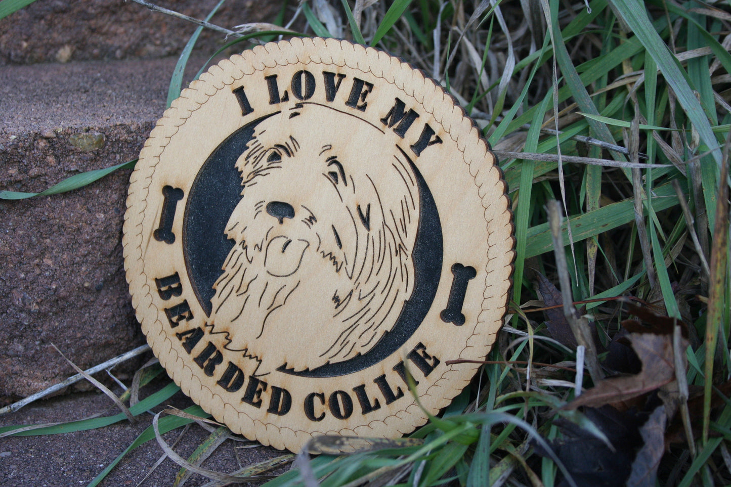 I Love My Bearded Collie, Beardie, Bearded Collie Gift, Bearded Collie Tribute, Bearded Collie Unique Gift, Bearded Collie Plaque, Beardies