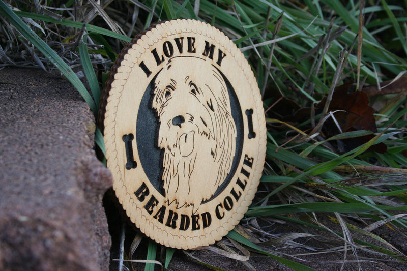 I Love My Bearded Collie, Beardie, Bearded Collie Gift, Bearded Collie Tribute, Bearded Collie Unique Gift, Bearded Collie Plaque, Beardies