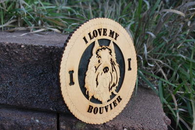I Love My Bouvier, Bouvier Dog, Bouvier Tribute, Bouvier Art, Bouvier Unique Gift, Bouvier Decoration, Bouvier Breed, Bouvier des Flandres