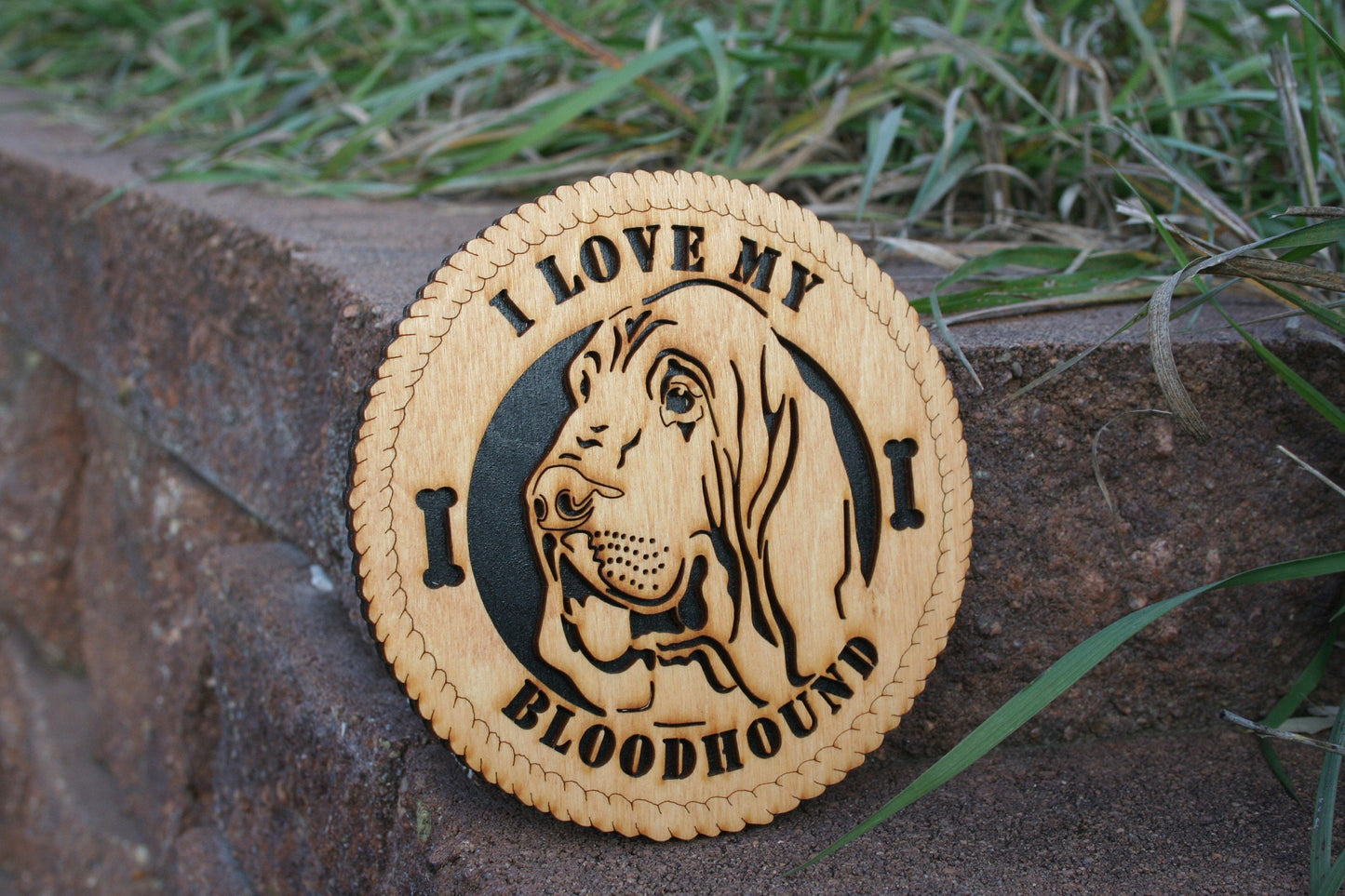 I Love My Bloodhound Gift, Bloodhound Plaque, Bloodhound Tribute, Unique Bloodhound Decor,