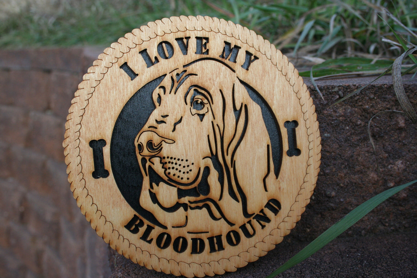 I Love My Bloodhound Gift, Bloodhound Plaque, Bloodhound Tribute, Unique Bloodhound Decor,